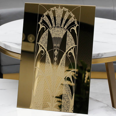 Dekoracyjna blacha ze stali nierdzewnej o grubości 1500 mm w kolorze złotym do kabin windy