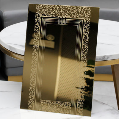 Dekoracyjna blacha ze stali nierdzewnej o grubości 1500 mm w kolorze złotym do kabin windy
