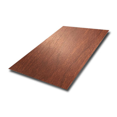 Laminowany drewniany wzór Dekoracyjna blacha ze stali nierdzewnej 0,6 m 0,8 mm 1,5 mm