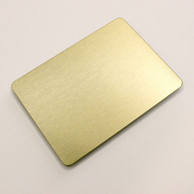 Złota szczotkowana brązowa blacha ze stali nierdzewnej do dekoracji budynków Płyta SS AISI 201 430