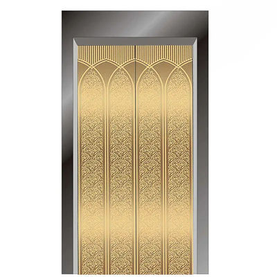 Aisi 304 blacha ze stali nierdzewnej złoty wzór drzwi windy