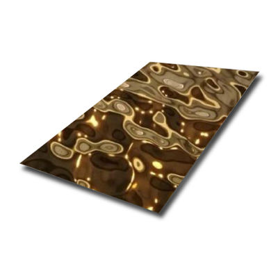 Blacha ze stali nierdzewnej w kolorze szampańskiego złota o grubości 0,3 mm i 0,4 mm