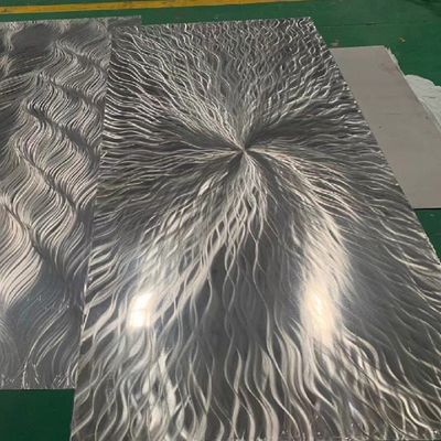 304 316 Artystyczny wzór 3D Laserowe wykończenie blacha dekoracyjna ze stali nierdzewnej dla centrum handlowego