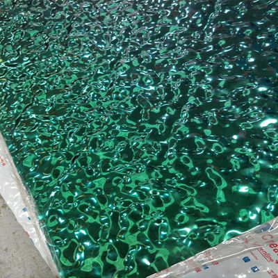 304 lustro o grubości 0,6 mm PVD zielony kolor blacha ze stali nierdzewnej płytka sufitowa ze stali nierdzewnej