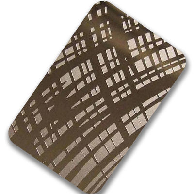 Nowoczesny 304 trawiony płaski kształt blachy ze stali nierdzewnej do dekoracji ścian willi