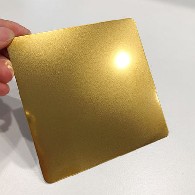 dobra cena 0,5 mm dekoracyjna blacha ze stali nierdzewnej w kolorze złotym, piaskowana Standard JIS w Internecie