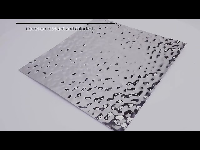 filmy firmowe O water ripple stainless steel sheet ss 201 304 Metal decorative plate