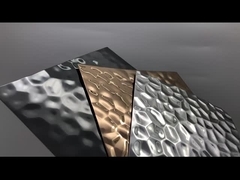 Water Ripple Płyta ze stali nierdzewnej 3d Design Hammer Panel Dekoracyjna blacha ze stali nierdzewnej 4x8
